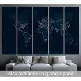 Communications network map of the world №1931 Ready to Hang Canvas Print