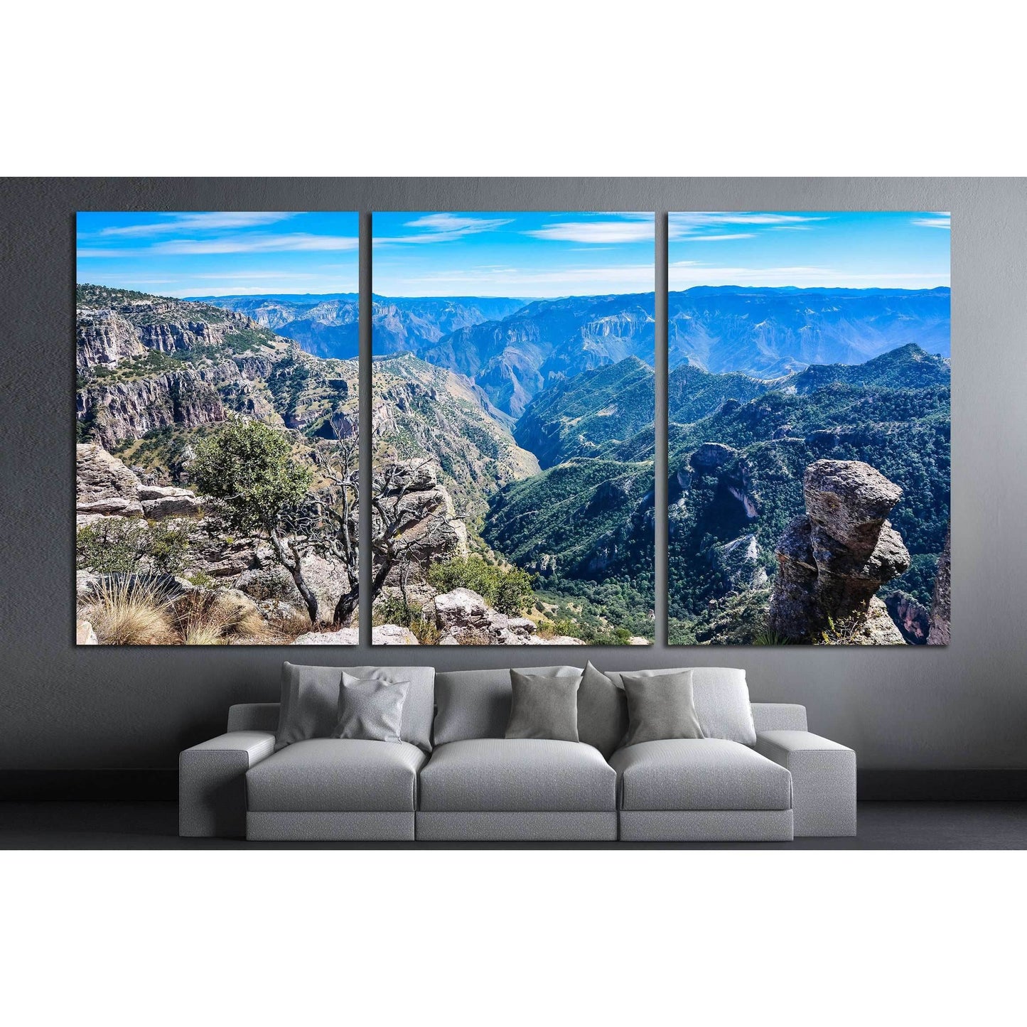 Copper Canyon - Sierra Madre Occidental, Chihuahua, Mexico №3214 Ready to Hang Canvas Print - Zellart Canvas Prints ALL_Products, s-3214