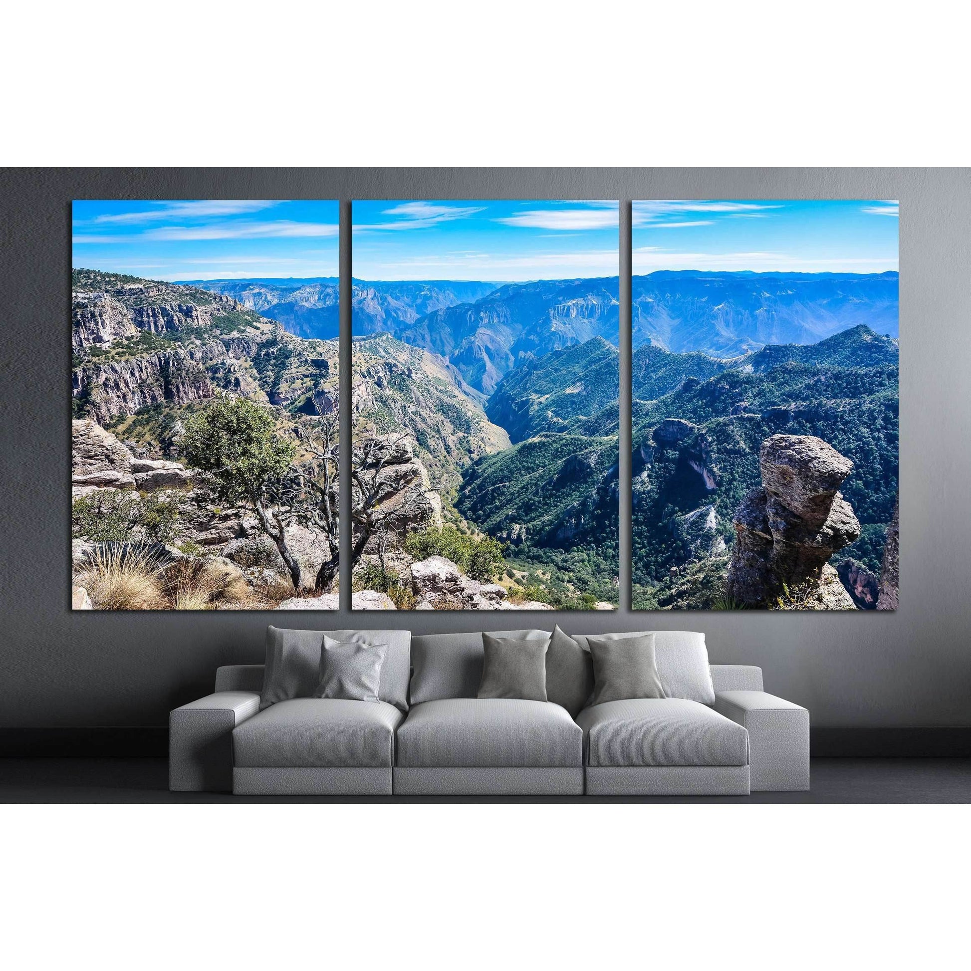 Copper Canyon - Sierra Madre Occidental, Chihuahua, Mexico №3214 Ready to Hang Canvas Print - Zellart Canvas Prints ALL_Products, s-3214