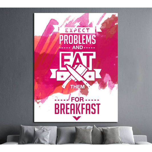 Copy of Vintage canvas with motivation quote on red pink abstract watercolor background №4558 Ready to Hang Canvas Print - Zellart Canvas Prints 000Negative, ALL_Products, s-4558