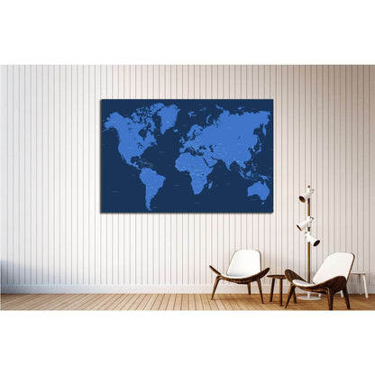 Copy of World Map №1502 Ready to Hang Canvas PrintCanvas art arrives ready to hang, with hanging accessories included and no additional framing required. Every canvas print is hand-crafted, made on-demand at our workshop and expertly stretched around 100%