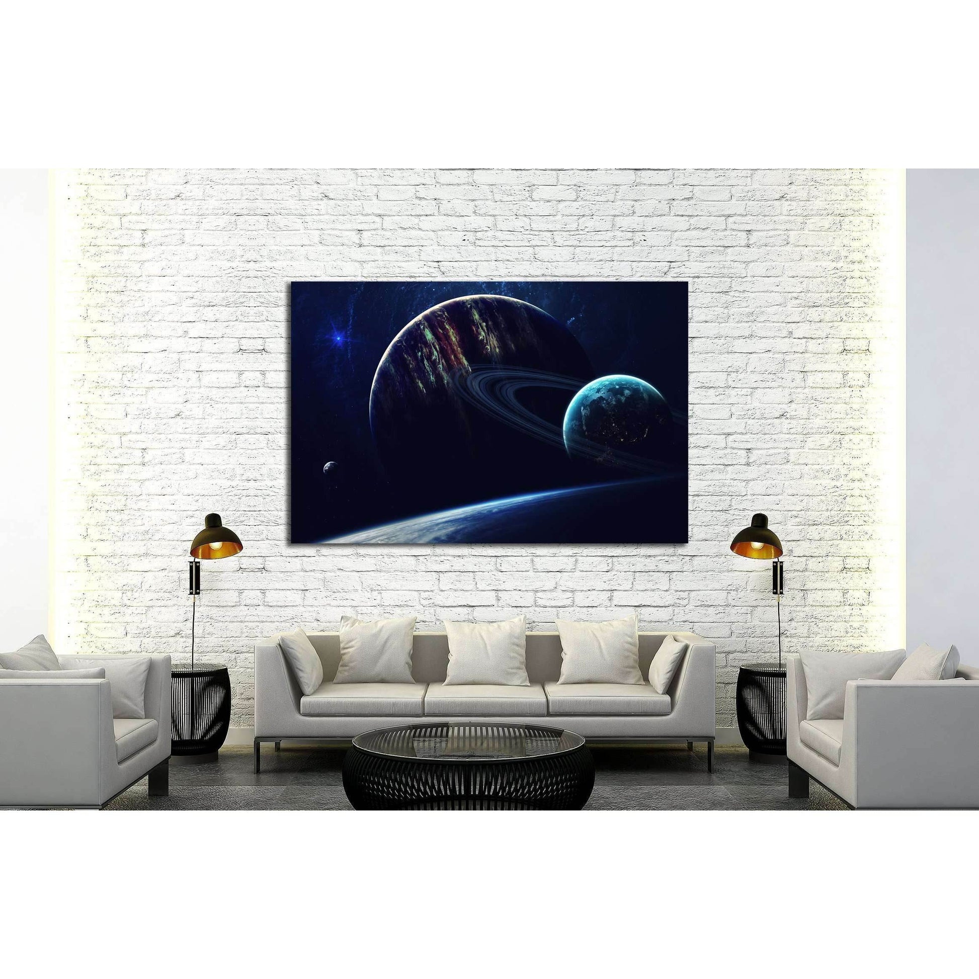 Cosmic art, science fiction wallpaper. Beauty of deep space. №2423 Ready to Hang Canvas Print - Zellart Canvas Prints ALL_Products, s-2423