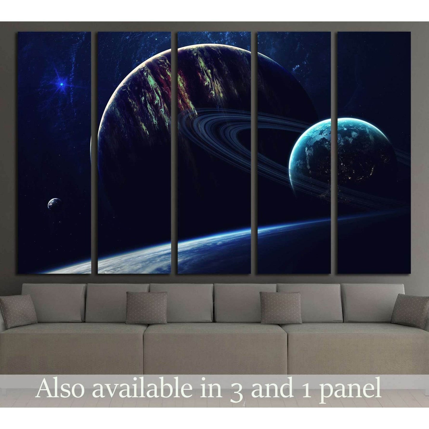 Cosmic art, science fiction wallpaper. Beauty of deep space. №2423 Ready to Hang Canvas Print - Zellart Canvas Prints ALL_Products, s-2423