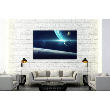 Cosmic art, science fiction wallpaper. Beauty of deep space. №2424 Ready to Hang Canvas Print - Zellart Canvas Prints ALL_Products, s-2424
