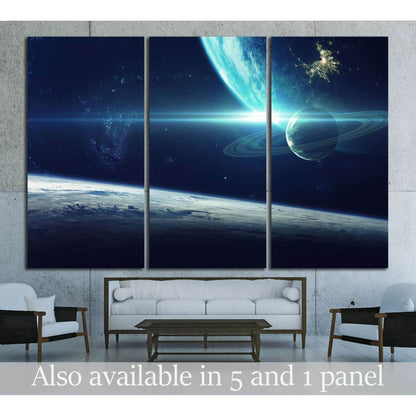 Cosmic art, science fiction wallpaper. Beauty of deep space. №2424 Ready to Hang Canvas Print - Zellart Canvas Prints ALL_Products, s-2424