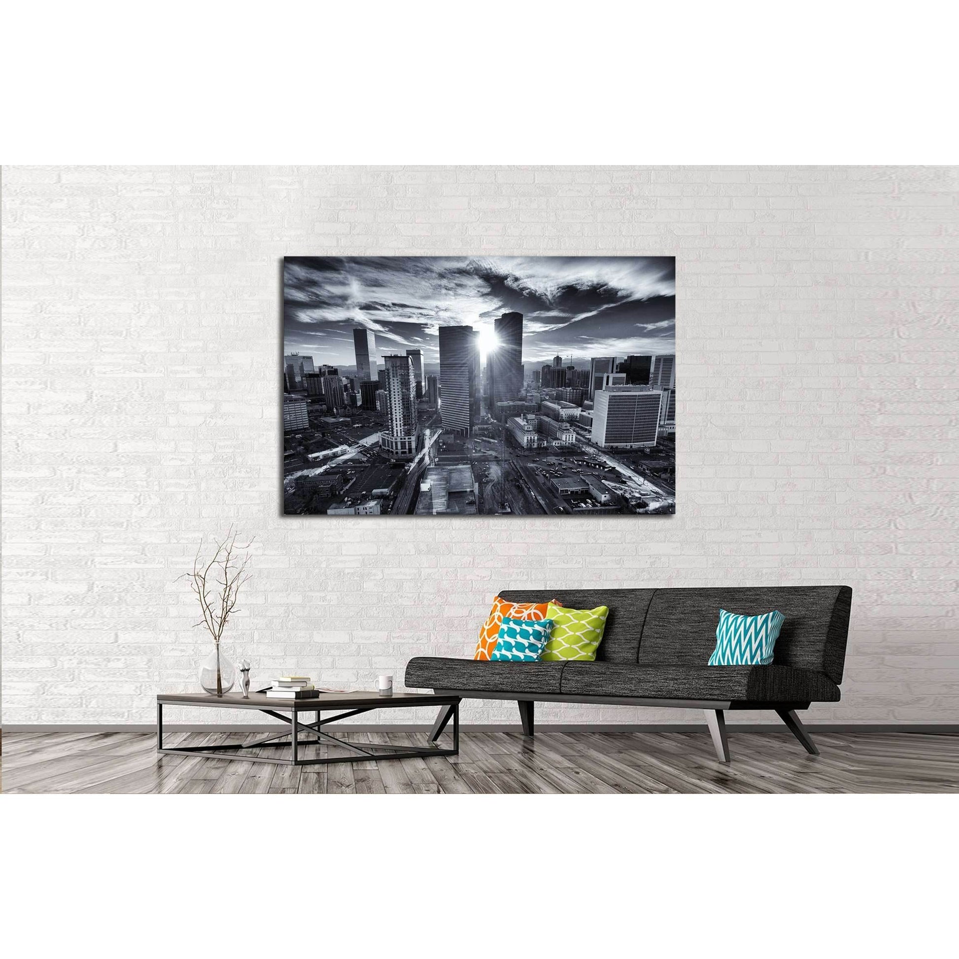 Cote d'Azur France. Beautiful panoramic aerial view city of Nice, France. Luxury resort of French riviera №2397 Ready to Hang Canvas Print - Zellart Canvas Prints ALL_Products, s-2397