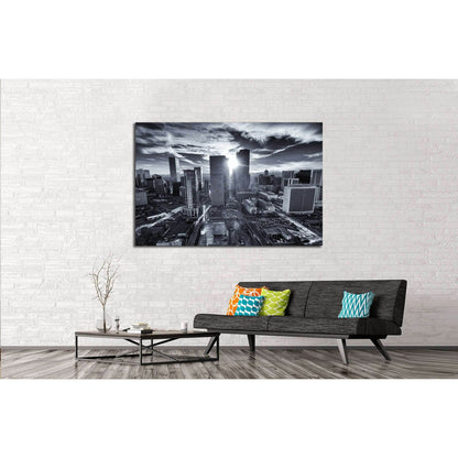 Cote d'Azur France. Beautiful panoramic aerial view city of Nice, France. Luxury resort of French riviera №2397 Ready to Hang Canvas Print - Zellart Canvas Prints ALL_Products, s-2397