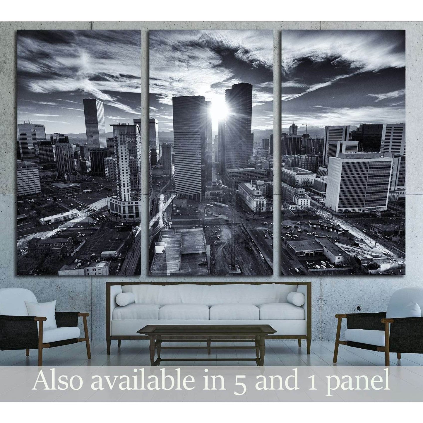 Cote d'Azur France. Beautiful panoramic aerial view city of Nice, France. Luxury resort of French riviera №2397 Ready to Hang Canvas Print - Zellart Canvas Prints ALL_Products, s-2397