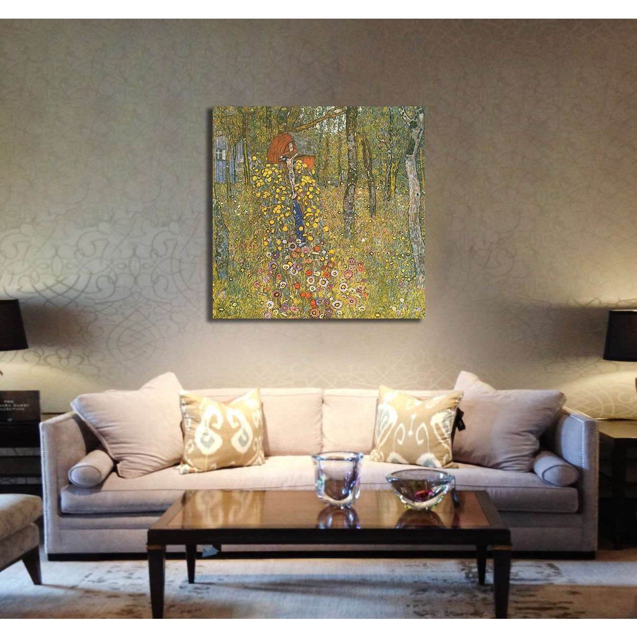 Country Garden with Crucifix, 1911 - Ready to Hang Canvas Print - Zellart Canvas Prints 6221, ALL_Products
