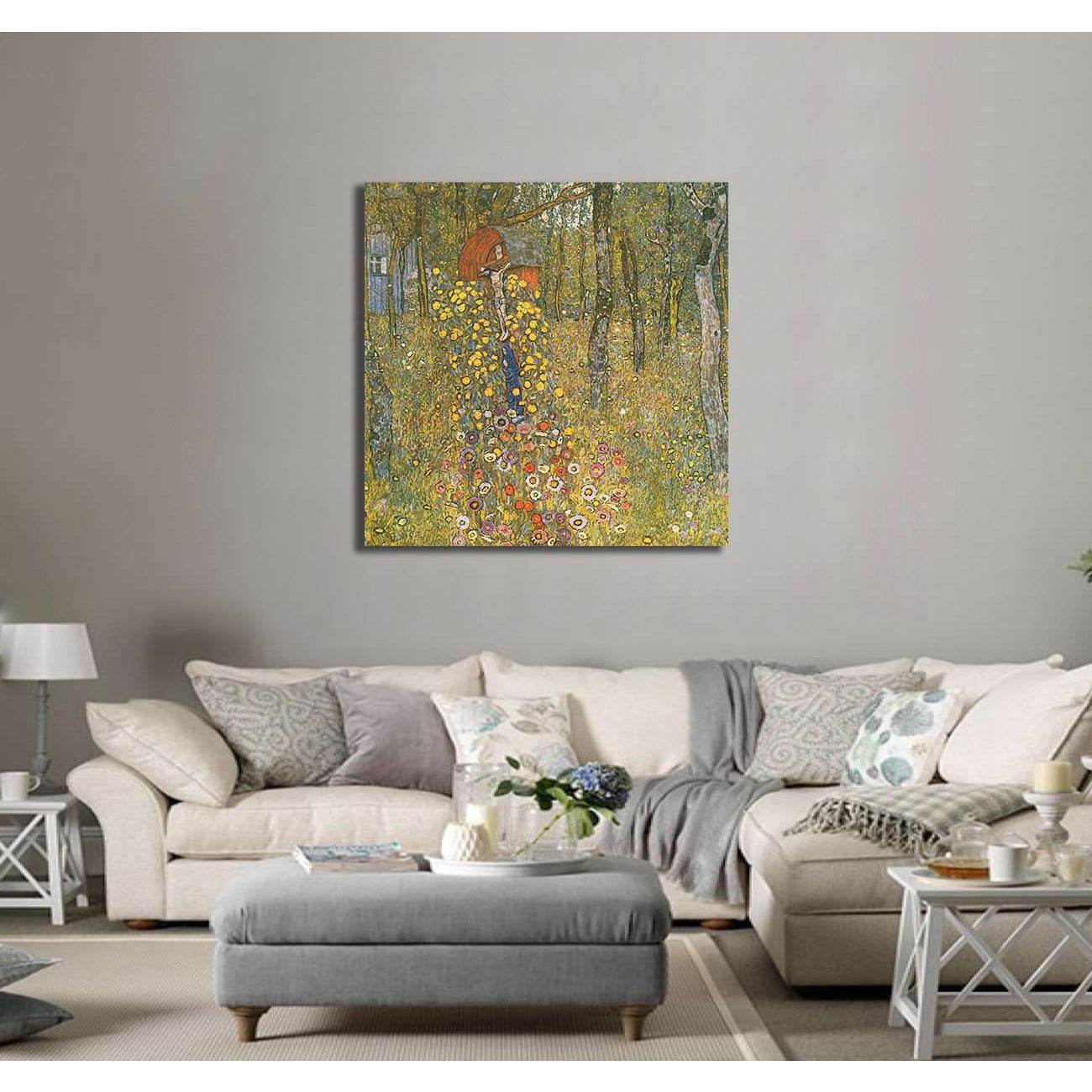 Country Garden with Crucifix, 1911 - Ready to Hang Canvas Print - Zellart Canvas Prints 6221, ALL_Products