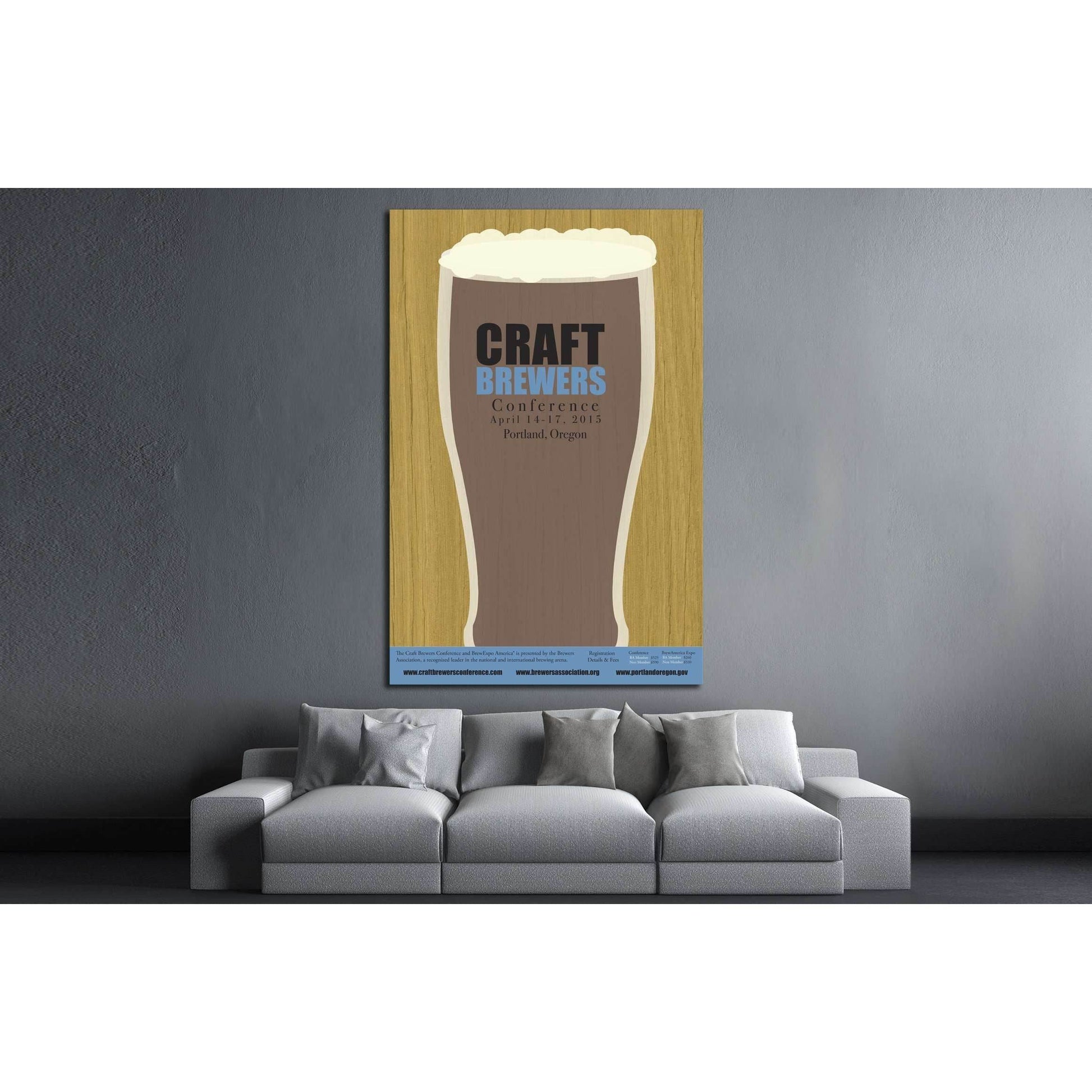 Craft Beer №3452 Ready to Hang Canvas Print - Zellart Canvas Prints ALL_Products, Beer, s-3452