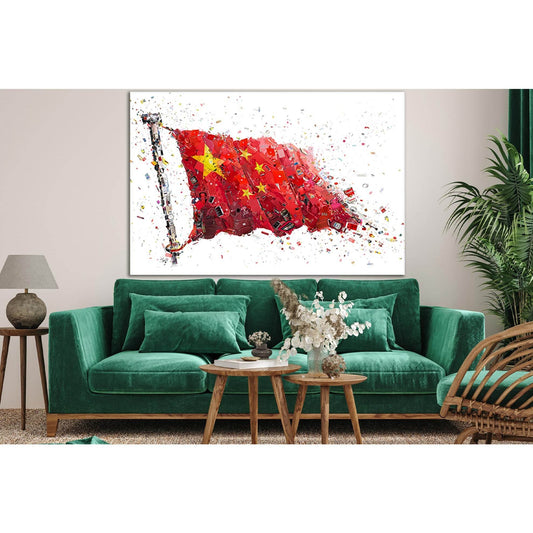Creative Flag Of China №SL1162 Ready to Hang Canvas Print - Zellart Canvas Prints 0new, ALL_Products, Flags