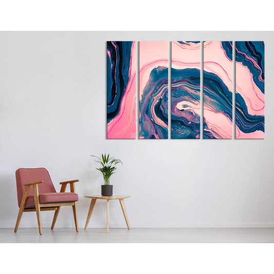 Crimson And Blue Abstract №04349 Ready to Hang Canvas Print - Zellart Canvas Prints ALL_Products