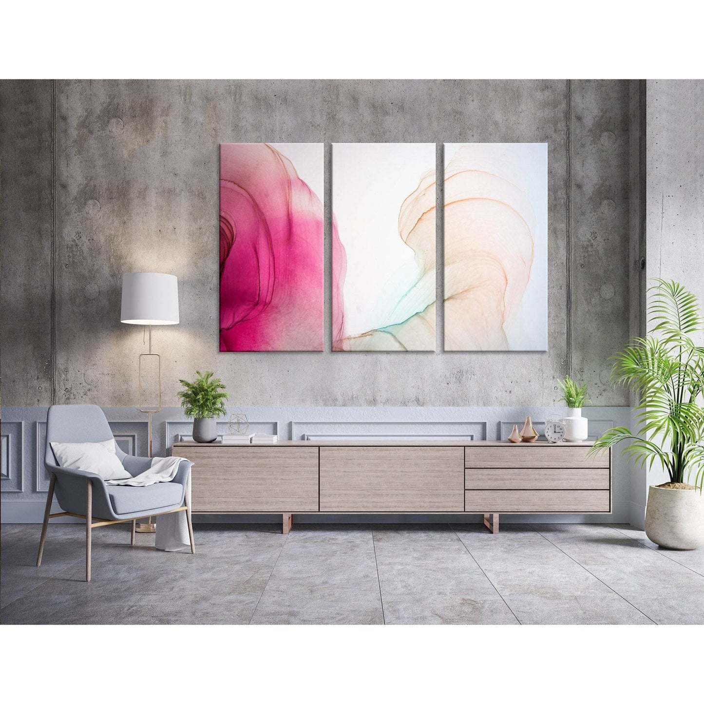 Crimson Rose Abstract №04276 Ready to Hang Canvas Print - Zellart Canvas Prints ALL_Products