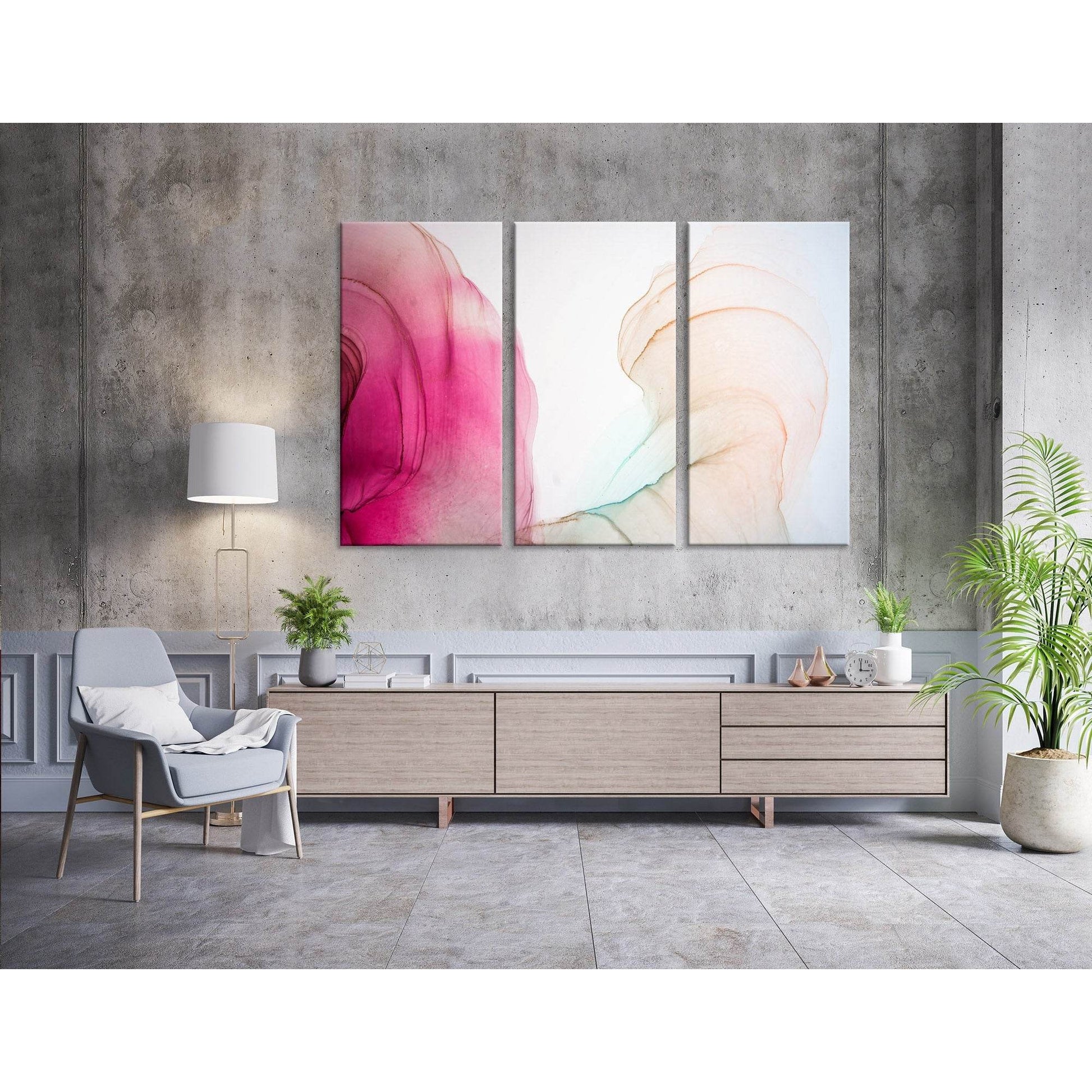 Crimson Rose Abstract №04276 Ready to Hang Canvas Print - Zellart Canvas Prints ALL_Products