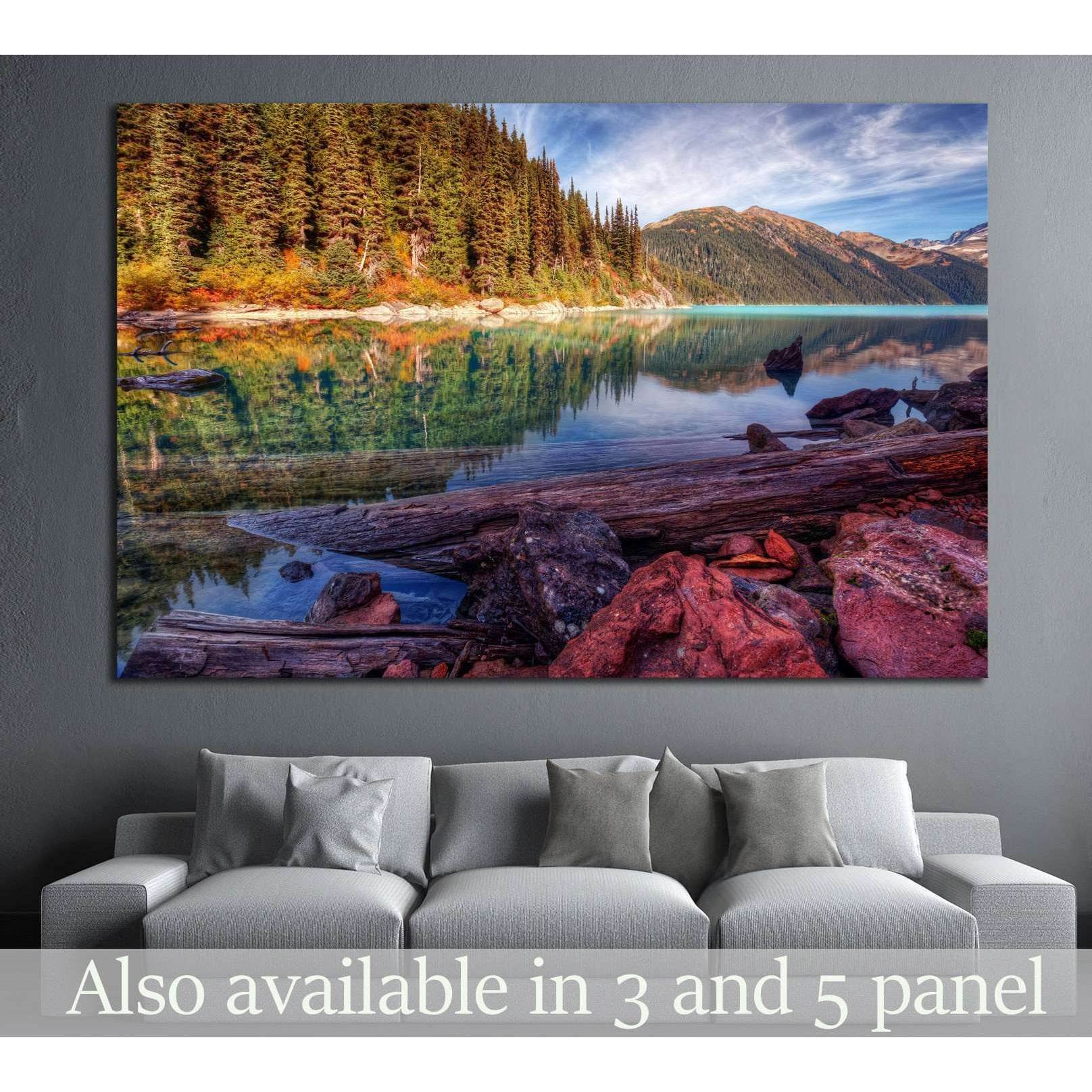 crisp clear mountain lake №851 Ready to Hang Canvas Print - Zellart Canvas Prints ALL_Products, s-851