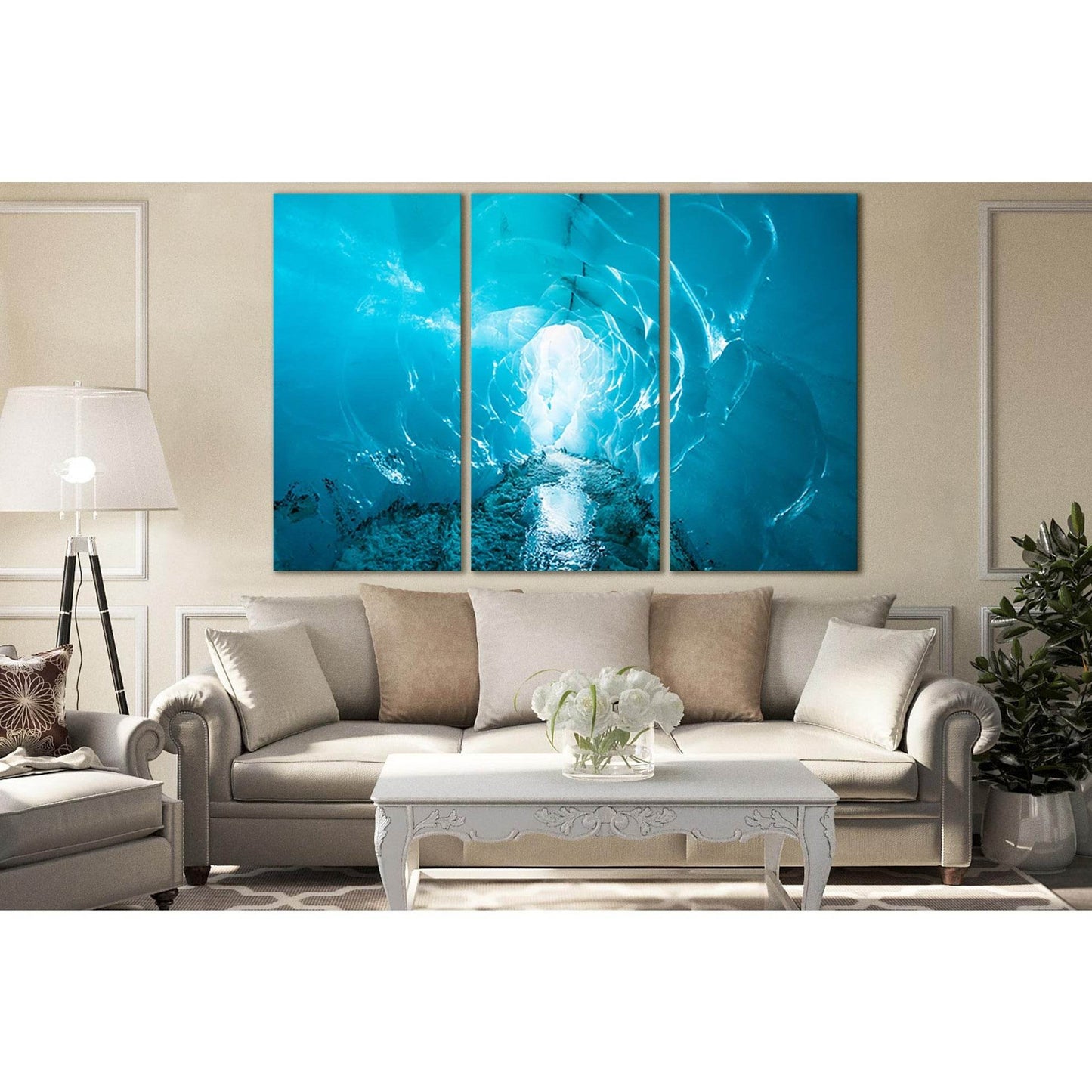 Crystal Ice Cave №SL1325 Ready to Hang Canvas Print - Zellart Canvas Prints 0new, ALL_Products, Glacials