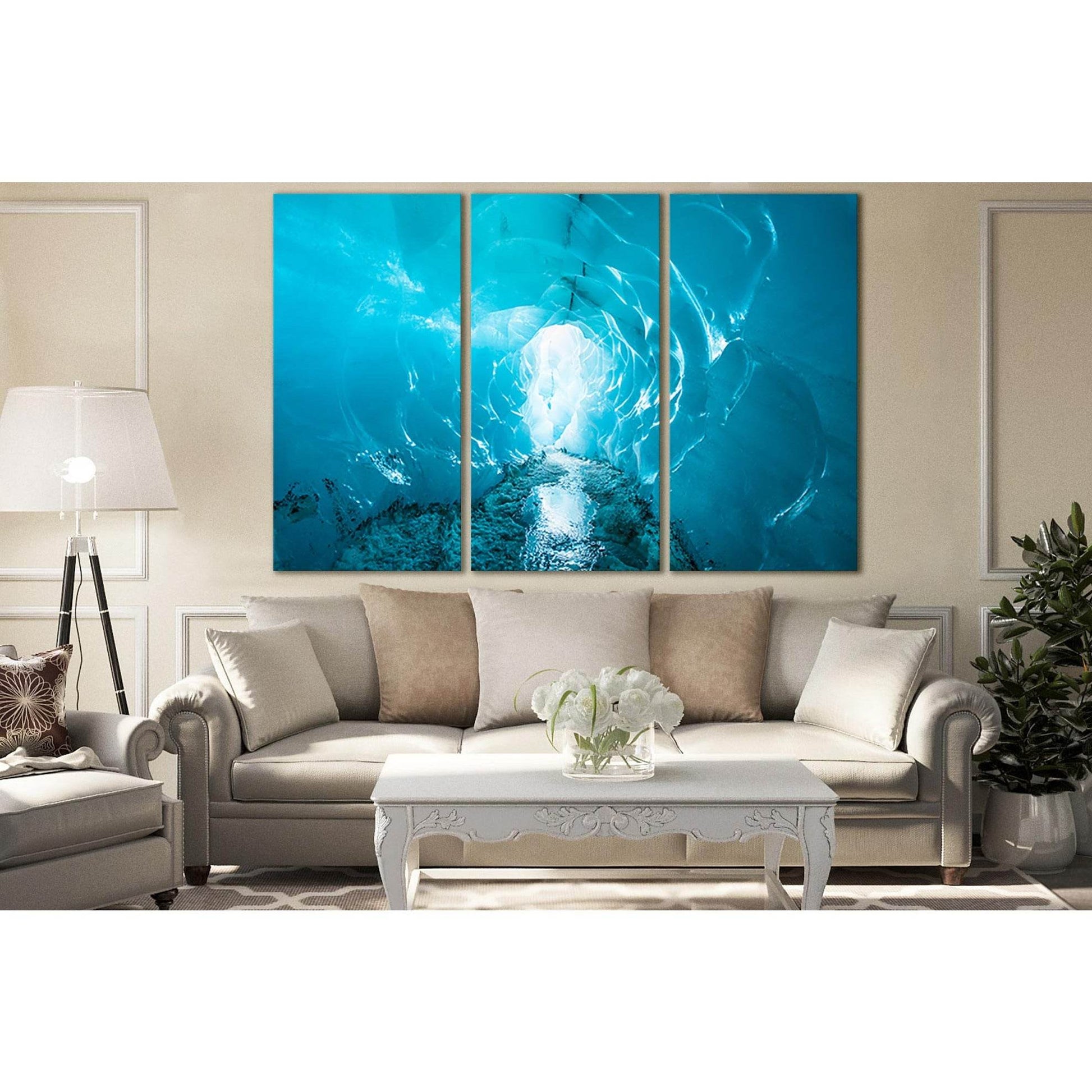 Crystal Ice Cave №SL1325 Ready to Hang Canvas Print - Zellart Canvas Prints 0new, ALL_Products, Glacials