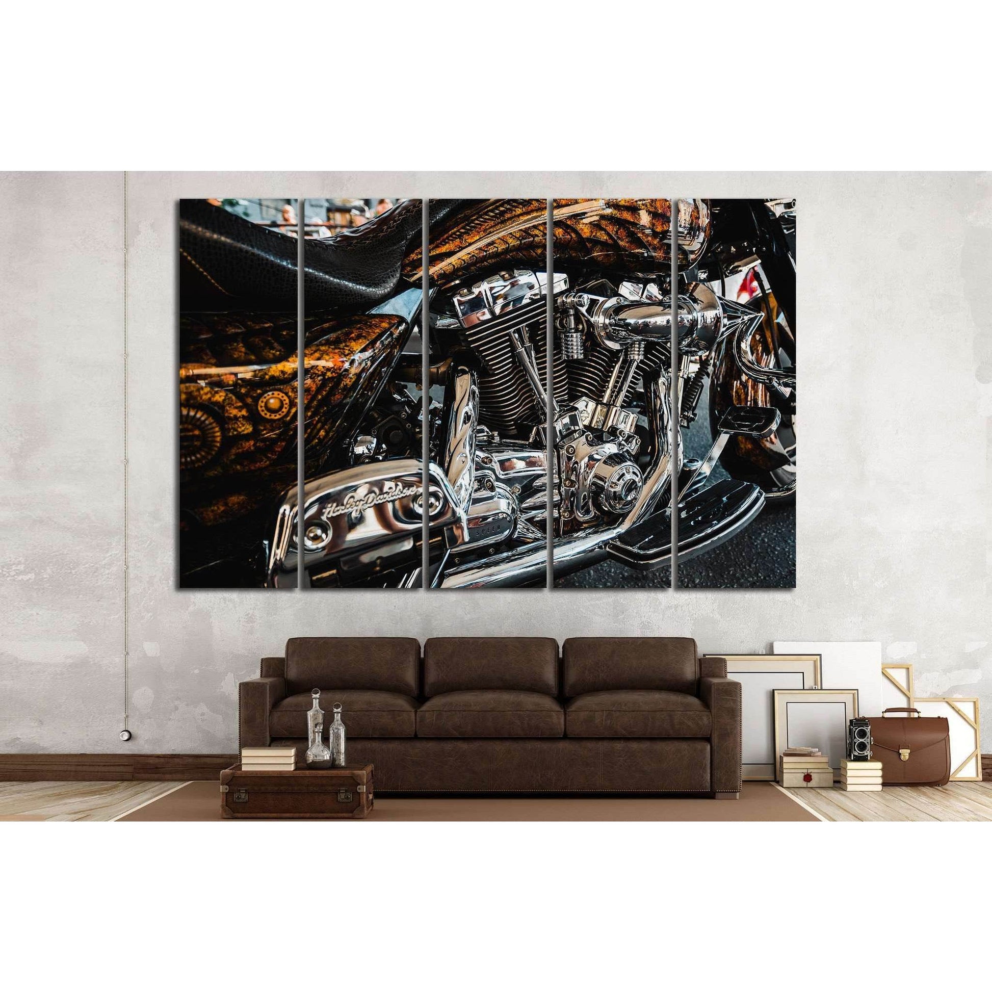 Custom Motor Bike №540 Ready to Hang Canvas Print - Zellart Canvas Prints ALL_Products, s-540