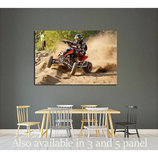 CZERWIONKA, POLAND.Unidentified rider in action on Poland Top Amator Cup №2484 Ready to Hang Canvas Print - Zellart Canvas Prints ALL_Products, s-2484