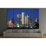 Dallas, TX skyline at night №2153 Ready to Hang Canvas Print