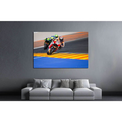 Dani Pedrosa during Motogp Grand Prix, Valencia, Spain №1893 Ready to Hang Canvas Print - Zellart Canvas Prints ALL_Products, s-1893