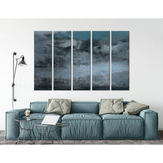Dark Blue Abstract №04375 Ready to Hang Canvas Print - Zellart Canvas Prints ALL_Products