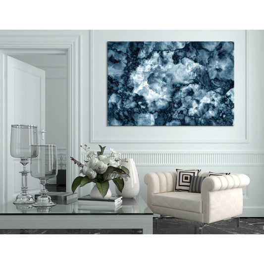 Dark Blue Abstract №04379 Ready to Hang Canvas Print - Zellart Canvas Prints ALL_Products