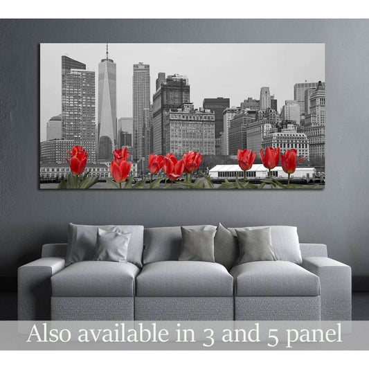 dark low poly city views from above. 3d rendering №3061 Ready to Hang Canvas Print - Zellart Canvas Prints ALL_Products, s-3061