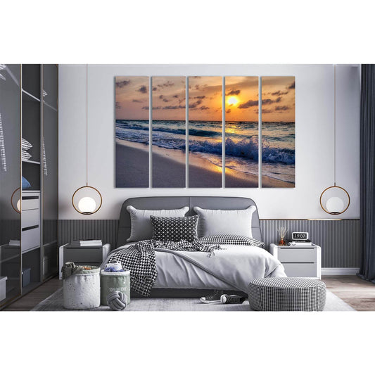 Dawn by the sea №D1756 Ready to Hang Canvas Print - Zellart Canvas Prints 0new, ALL_Products, Sunrise & sunset wall art