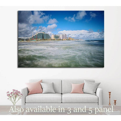 Daytona Beach Florida from Sunglow Fishing Pier №1299 Ready to Hang Canvas Print - Zellart Canvas Prints ALL_Products, s-1299