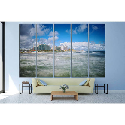 Daytona Beach Florida from Sunglow Fishing Pier №1299 Ready to Hang Canvas Print - Zellart Canvas Prints ALL_Products, s-1299