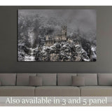 Decayed castle with clouds and snow №1790 Ready to Hang Canvas Print