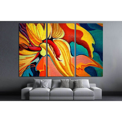 decorative flower painting by oil on canvas, illustration №2553 Ready to Hang Canvas PrintCanvas art arrives ready to hang, with hanging accessories included and no additional framing required. Every canvas print is hand-crafted, made on-demand at our wor