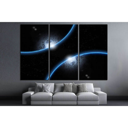 deep space with two planet background. №2464 Ready to Hang Canvas Print - Zellart Canvas Prints ALL_Products, s-2464