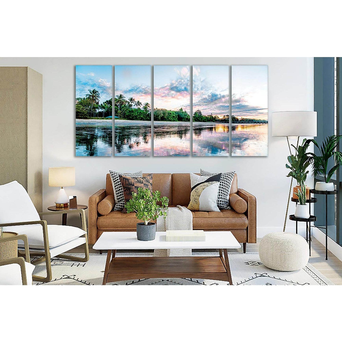 Desert Beach №SL110 Ready to Hang Canvas Print - Zellart Canvas Prints 0new, ALL_Products, Beach Ocean & Waves