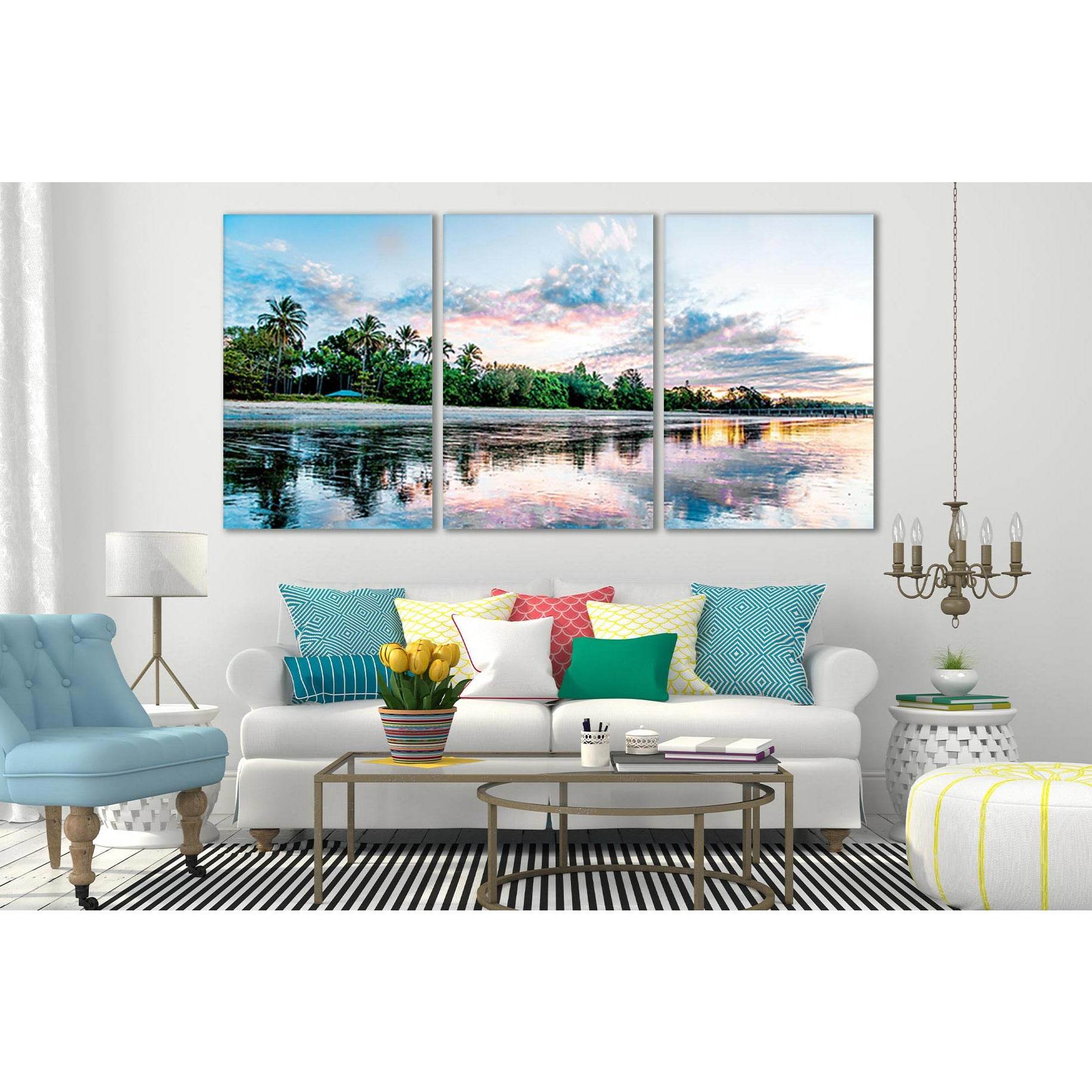 Desert Beach №SL110 Ready to Hang Canvas Print - Zellart Canvas Prints 0new, ALL_Products, Beach Ocean & Waves