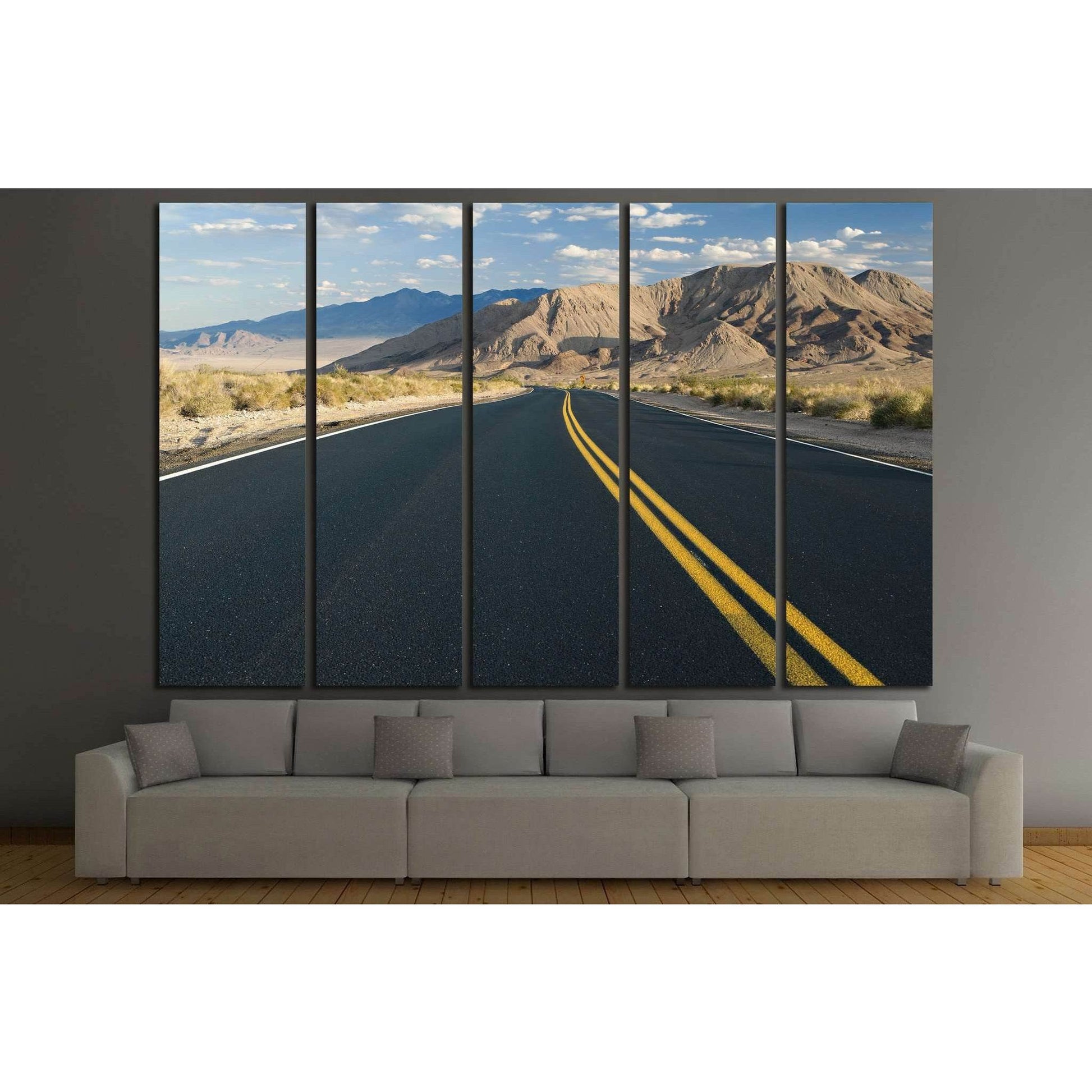 Desert road in Southern California №1899 Ready to Hang Canvas Print - Zellart Canvas Prints ALL_Products, s-1899