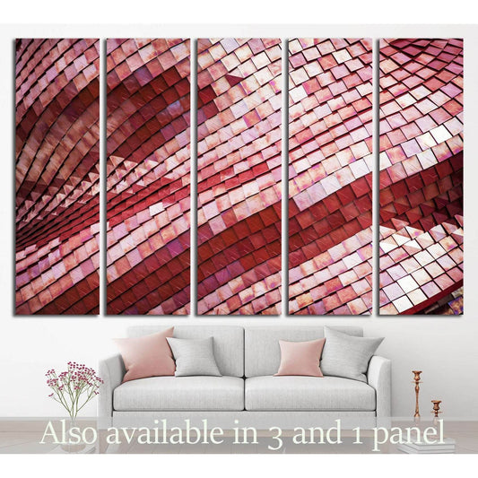 Detail of the futuristic red roof of the exhibition pavilion №1600 Ready to Hang Canvas Print - Zellart Canvas Prints ALL_Products, s-1600