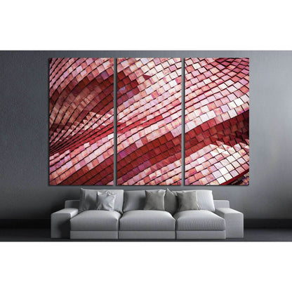 Detail of the futuristic red roof of the exhibition pavilion №1600 Ready to Hang Canvas PrintCanvas art arrives ready to hang, with hanging accessories included and no additional framing required. Every canvas print is hand-crafted, made on-demand at our