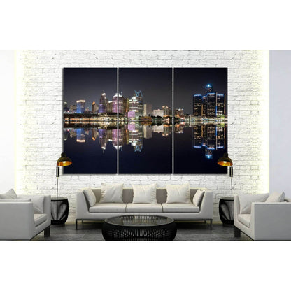 Detroit Cityscape №132 Ready to Hang Canvas Print - Zellart Canvas Prints ALL_Products, wd-132