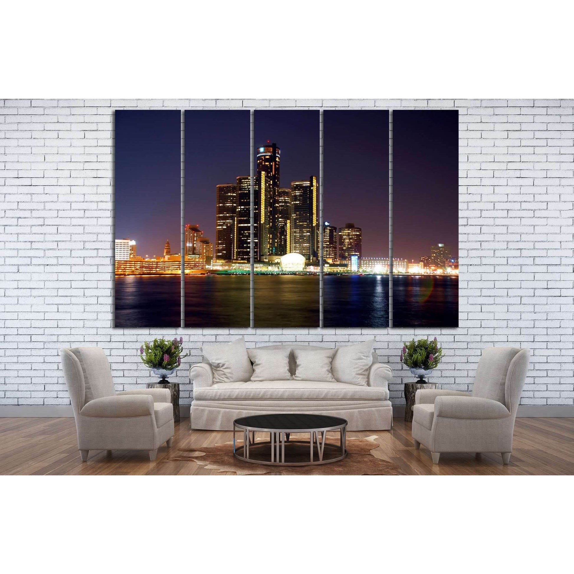Detroit Cityscape №134 Ready to Hang Canvas PrintCanvas art arrives ready to hang, with hanging accessories included and no additional framing required. Every canvas print is hand-crafted, made on-demand at our workshop and expertly stretched around 100%