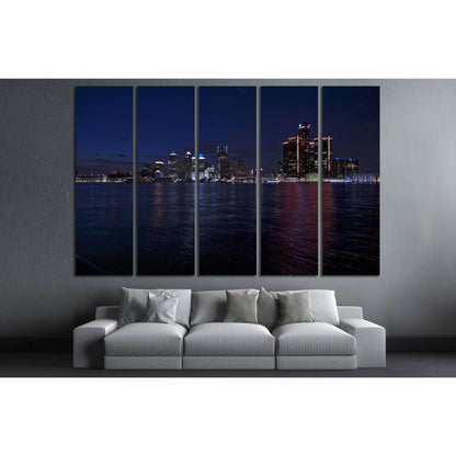 Detroit Skyline №133 Ready to Hang Canvas Print - Zellart Canvas Prints ALL_Products, wd-133