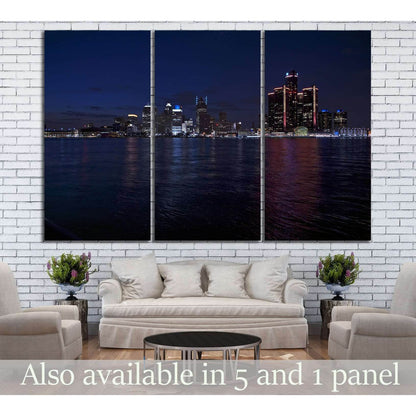 Detroit Skyline №133 Ready to Hang Canvas Print - Zellart Canvas Prints ALL_Products, wd-133