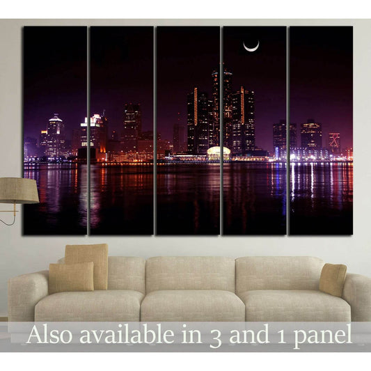 Detroit Skyscraper №136 Ready to Hang Canvas Print - Zellart Canvas Prints ALL_Products, wd-136
