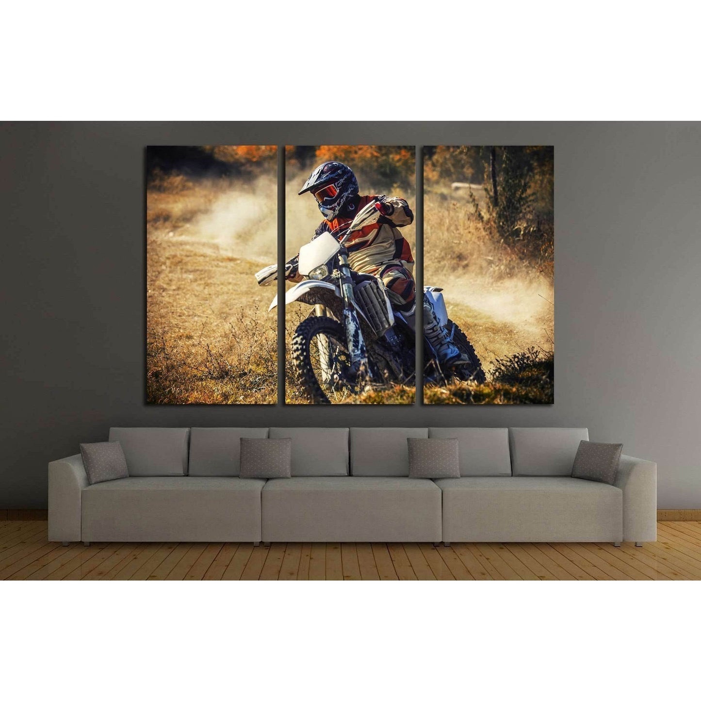 Dirt Bike №165 Ready to Hang Canvas Print - Zellart Canvas Prints ALL_Products, wd-165