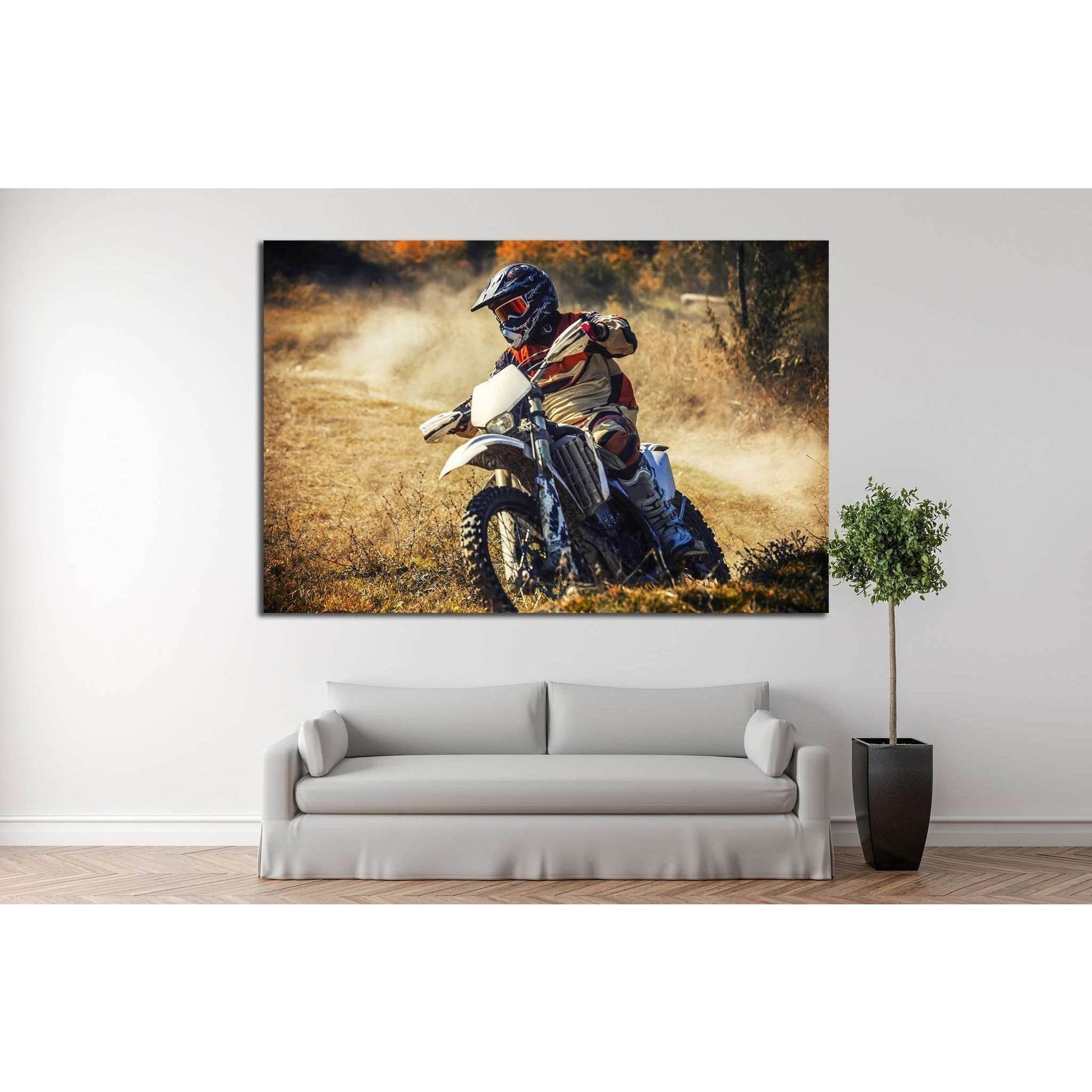 Dirt Bike №165 Ready to Hang Canvas Print - Zellart Canvas Prints ALL_Products, wd-165