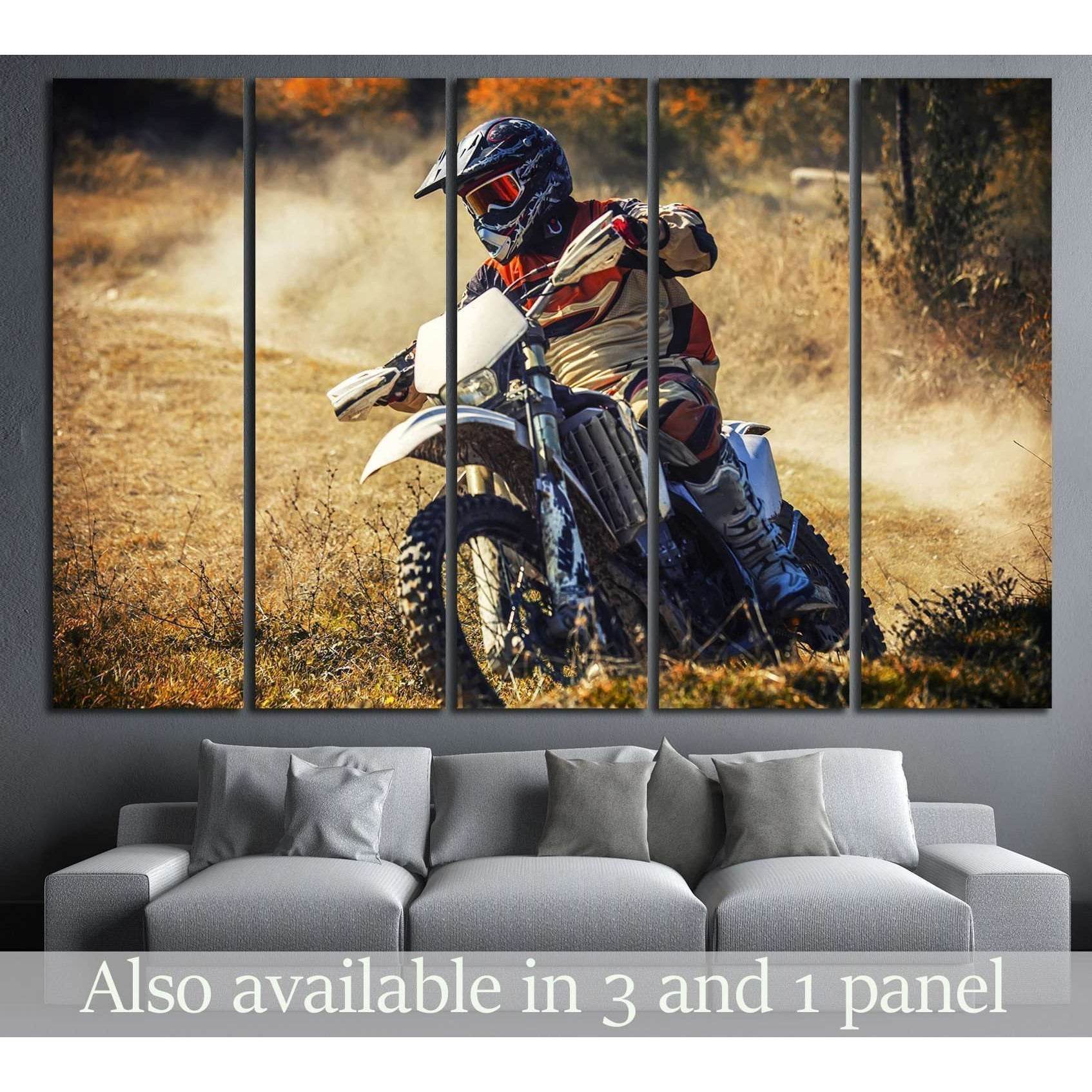 Dirt Bike №165 Ready to Hang Canvas Print - Zellart Canvas Prints ALL_Products, wd-165