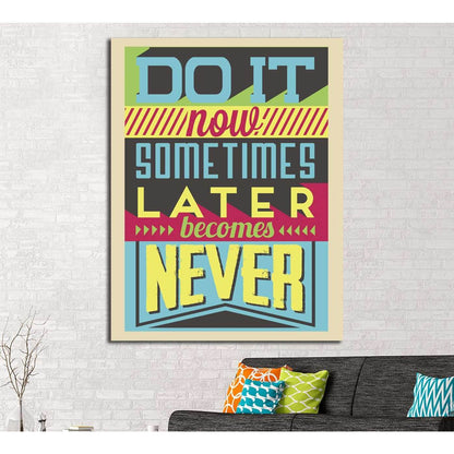 do it now №4539 Ready to Hang Canvas Print - Zellart Canvas Prints ALL_Products, s-4539