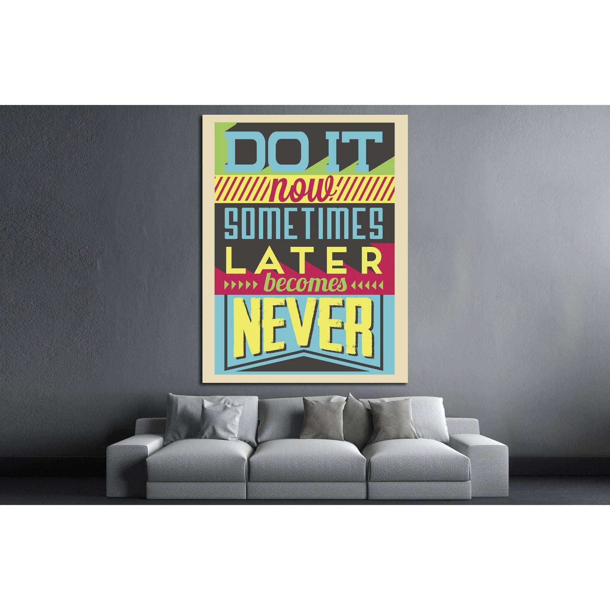 do it now №4539 Ready to Hang Canvas Print - Zellart Canvas Prints ALL_Products, s-4539